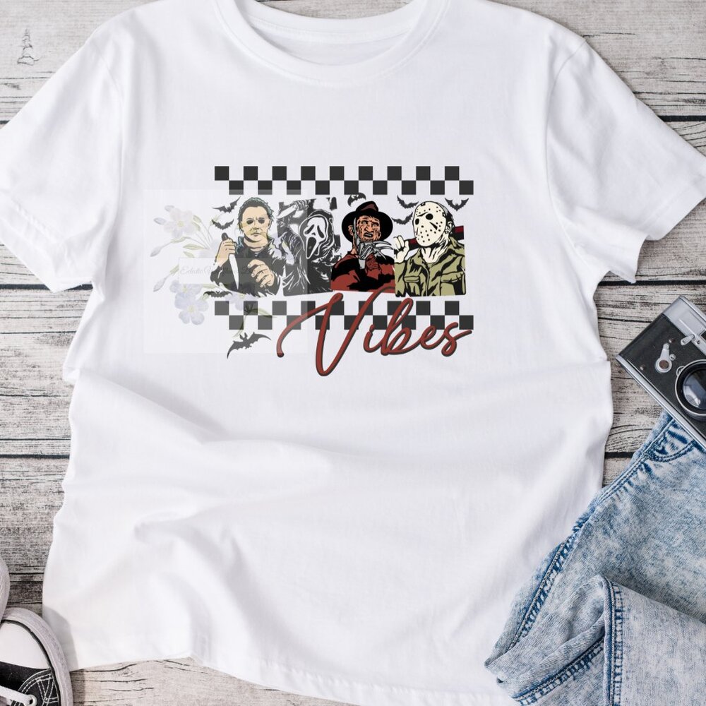 Retro Halloween graphic tee shirt